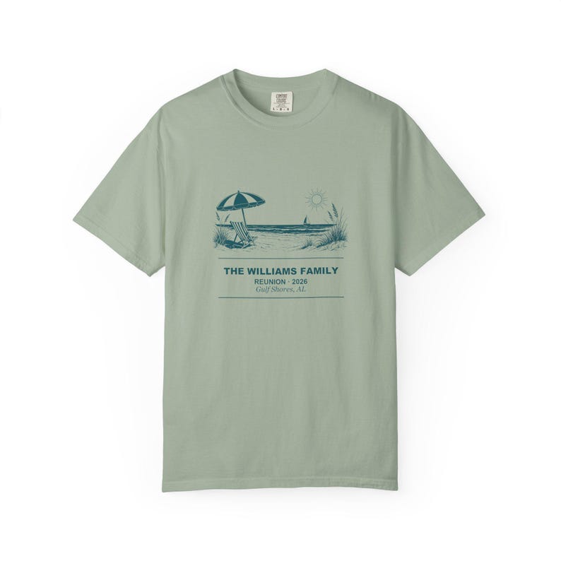 Personalized Family Reunion Beach Shirt 2026, Custom Name Matching Group Tee, Vacation Family Outing image 2