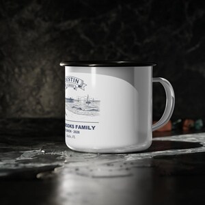 Personalized Family Reunion Enamel Mug, 2026 Destin Gulf Coast Beach Trip Gift, Custom Name Beach Reunion Mug, Family Matching Enamel Cup image 3