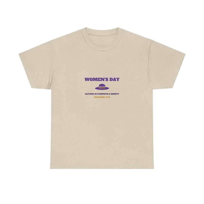Affordable Women's Day Church Shirt Personalized | Purple and Gold, Custom Church Name & Year bild 2