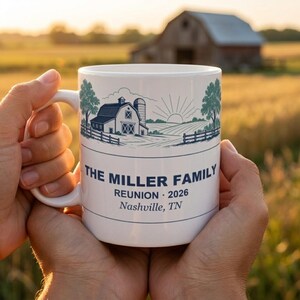 Personalized Family Reunion Coffee Mug 2026 Custom Name Farm Family Matching Cup Gift image 4