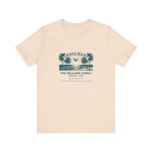 Myrtle Beach Family Reunion Shirt 2026, Personalized Custom Name Matching Family Tee, Reunion Vacation Group Tee, Beach Trip Family Gift zdjęcie 5