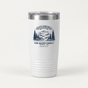 Personalized Family Reunion Tumbler 2026 Custom Name, Gatlinburg Smoky Mountains Vacation Travel Cup, Matching Cabin Trip Gift for Family image 1