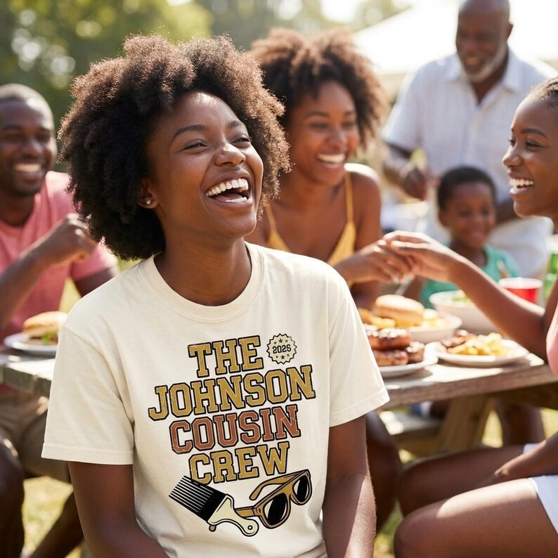 Personalized Black Family Reunion Tee 2026, Cousin Crew Matching Shirt, Custom Cousin Squad T-Shirt, 2026 Reunion Gift, Family Apparel image 1