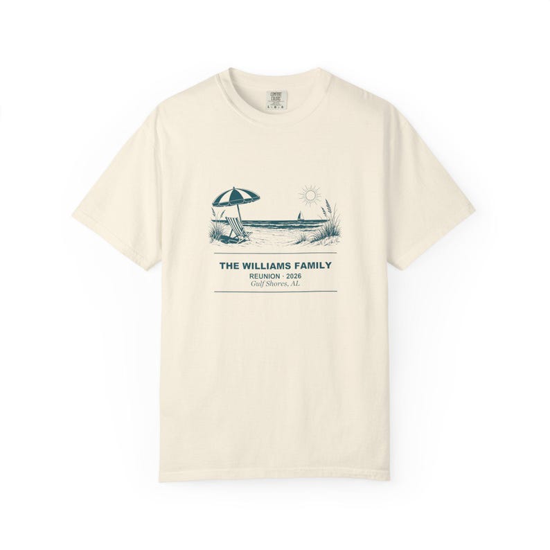 Personalized Family Reunion Beach Shirt 2026, Custom Name Matching Group Tee, Vacation Family Outing image 4