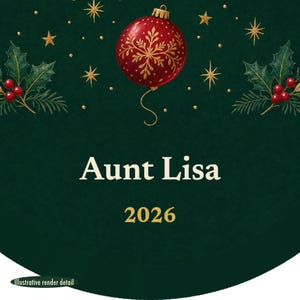 Merry and Lighter Christmas Ornament, Funny GLP-1 Christmas Gift, Custom Name Ceramic Keepsake 2026 Bild 4