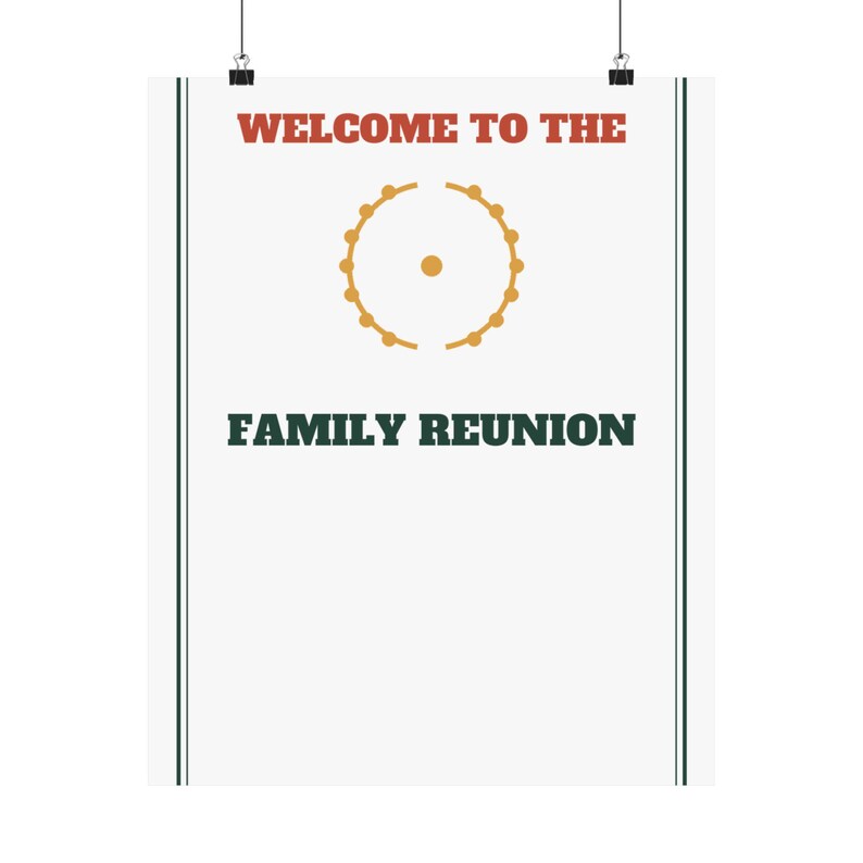Family Reunion Welcome Sign Classic Poster Personalized | Custom Name, Year & Location image 17