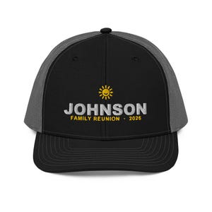 Custom Family Reunion Hat, Personalized Embroidered Trucker Cap with Name 2026 image 2