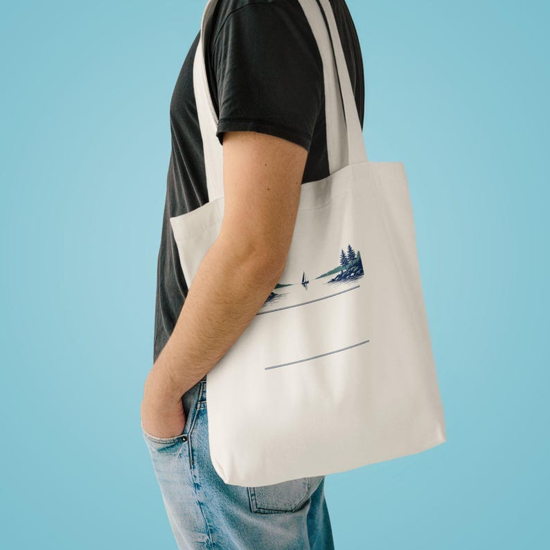Personalized Lake House Tote Bag for Family Reunion, Custom Family Name Year Location Gift, Beach Vacation Carryall, Cotton Eco Bag image 8