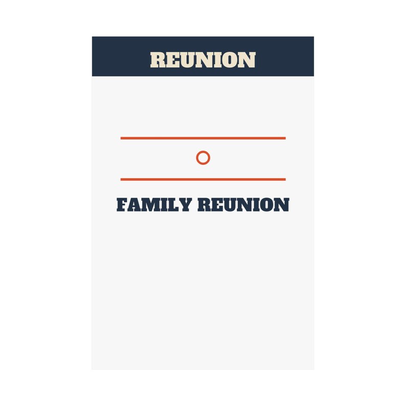 Family Reunion Welcome Sign Bold Poster Personalized | Custom Name, Year & Location Bild 2