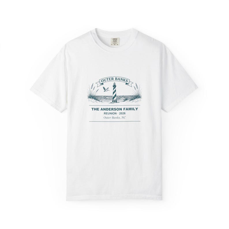 Outer Banks Family Reunion Shirt 2026, Personalized Matching Tee Custom Name Group Vacation Beach Trip Souvenir Holiday Family Gift image 3