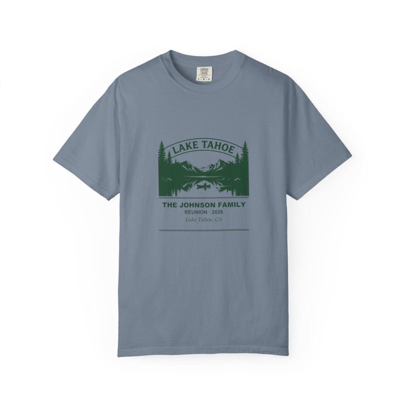 Personalized Lake Tahoe Family Reunion Shirt 2026, Custom Name Group Tee, Matching Family Vacation Tee, Tahoe Family Gathering Shirt image 2