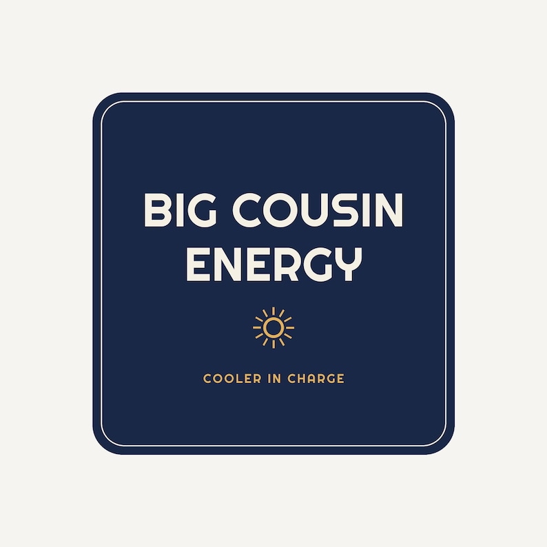 Big Cousin Energy Can Cooler for Family Reunion, Custom Cousin Gift Koozie, Funny Reunion Drink Sleeve, Beer Can Holder, 2024 Reunion Favor image 3
