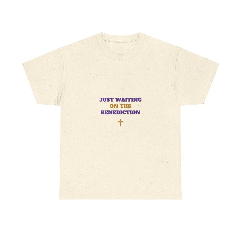 Just Waiting on the Benediction Shirt, Funny Church Tee Bild 3
