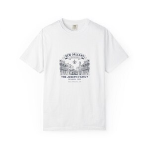 Camiseta personalizada para la reunión familiar de Nueva Orleans 2026, camiseta con nombre personalizado, camiseta a juego del Barrio Francés, camiseta de regalo para reunión de grupo, recuerdo de NOLA imagen 1