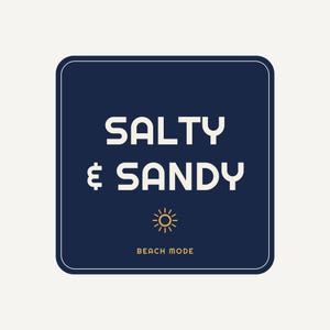 Divertido enfriador de latas de playa con diseño de arena salada, regalo ideal para vacaciones, funda para bebidas, portavasos de verano, recuerdo para fiestas en la playa, regalo costero. imagen 3