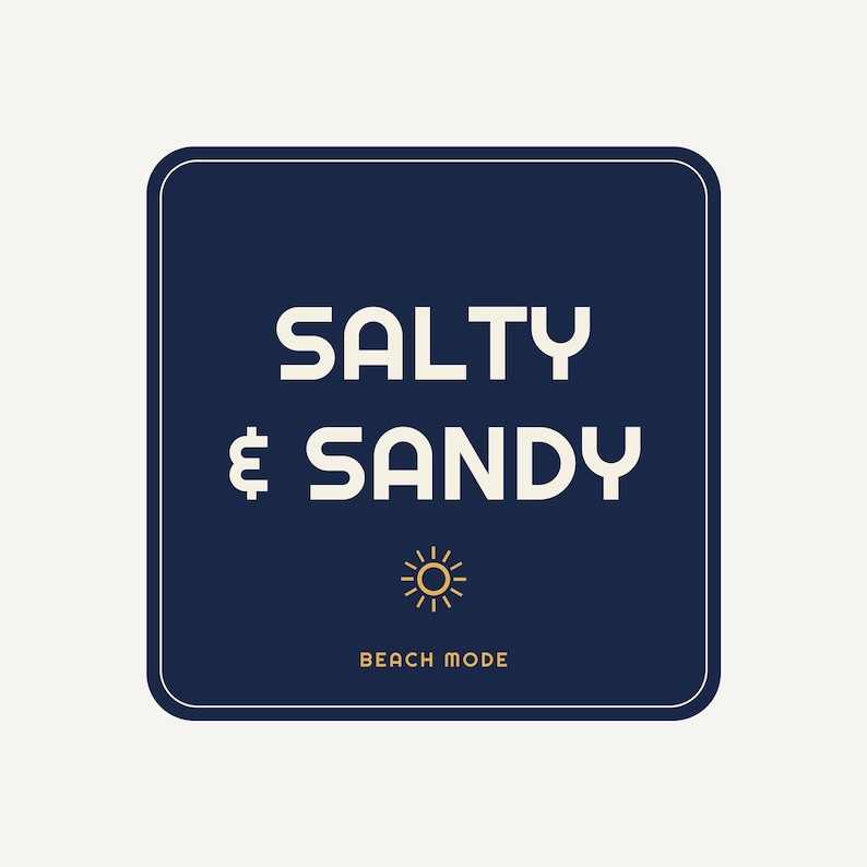 Divertido enfriador de latas de playa con diseño de arena salada, regalo ideal para vacaciones, funda para bebidas, portavasos de verano, recuerdo para fiestas en la playa, regalo costero. imagen 3
