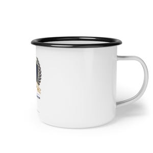 Personalized Family Reunion Enamel Mug Custom Crest and Year, family reunion mug, custom crest mug, reunion coffee cup, black reunion mug image 4