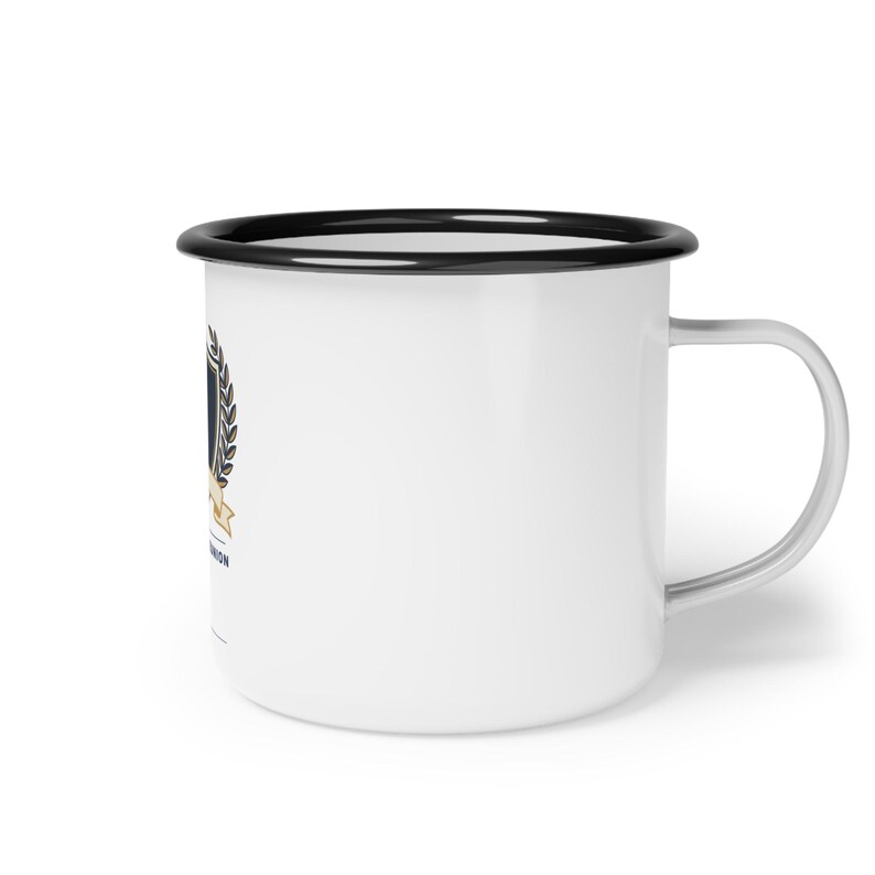 Personalized Family Reunion Enamel Mug Custom Crest and Year, family reunion mug, custom crest mug, reunion coffee cup, black reunion mug image 4