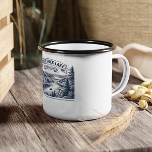 Personalized Table Rock Lake Enamel Mug for Family Reunion 2026, Custom Lake Reunion Mug, Camping Trip Coffee Mug, Matching Reunion Cup Gift image 3