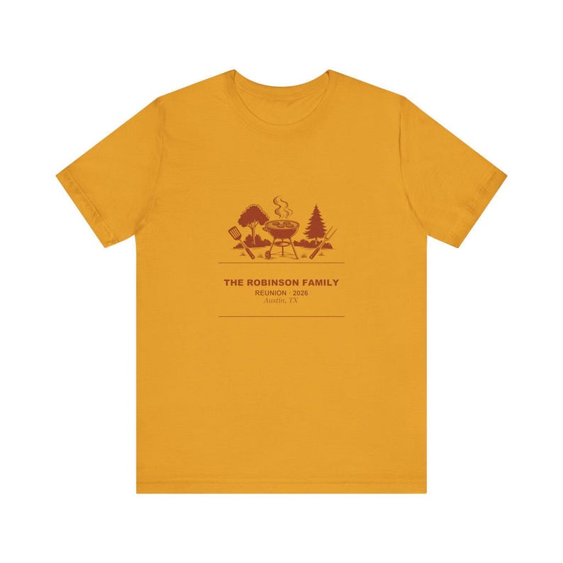 Personalized Family Reunion BBQ Shirt, Custom Name Backyard Reunion Cookout Tee, Matching Family Summer Tee, 2026 Reunion Gift Idea image 2