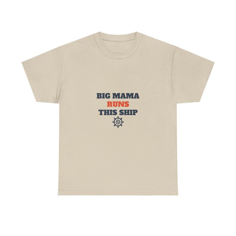 Big Mama Runs This Ship Shirt, Funny Family Cruise Tee image 2
