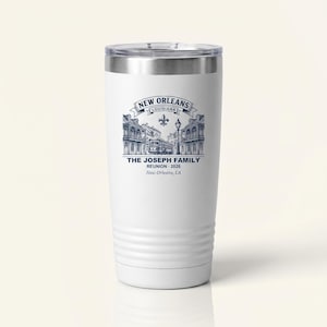 Personalized New Orleans Family Reunion Tumbler 2026, Custom French Quarter Mug, Insulated NOLA Gift Cup, Keepsake Travel Souvenir image 1