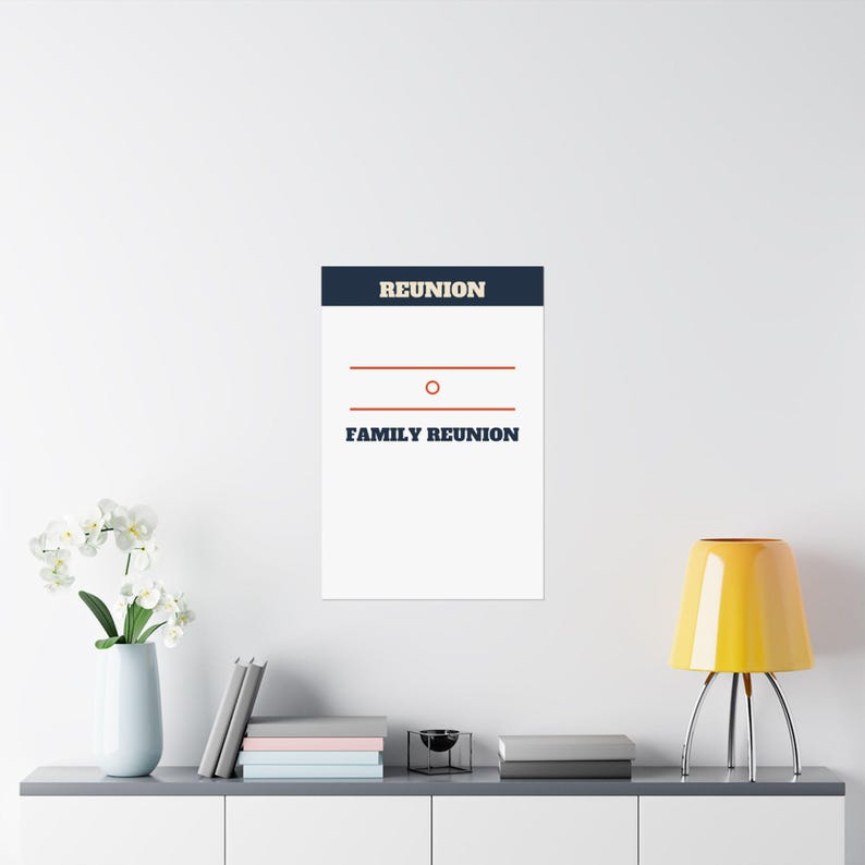 Family Reunion Welcome Sign Bold Poster Personalized | Custom Name, Year & Location Bild 8