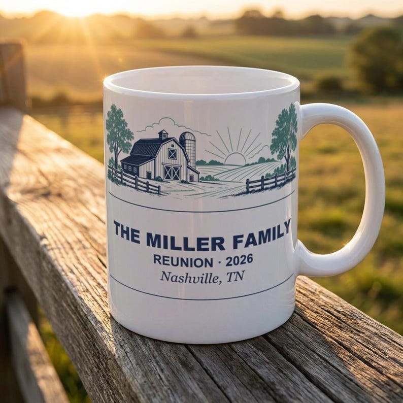 Personalized Family Reunion Coffee Mug 2026 Custom Name Farm Family Matching Cup Gift image 7