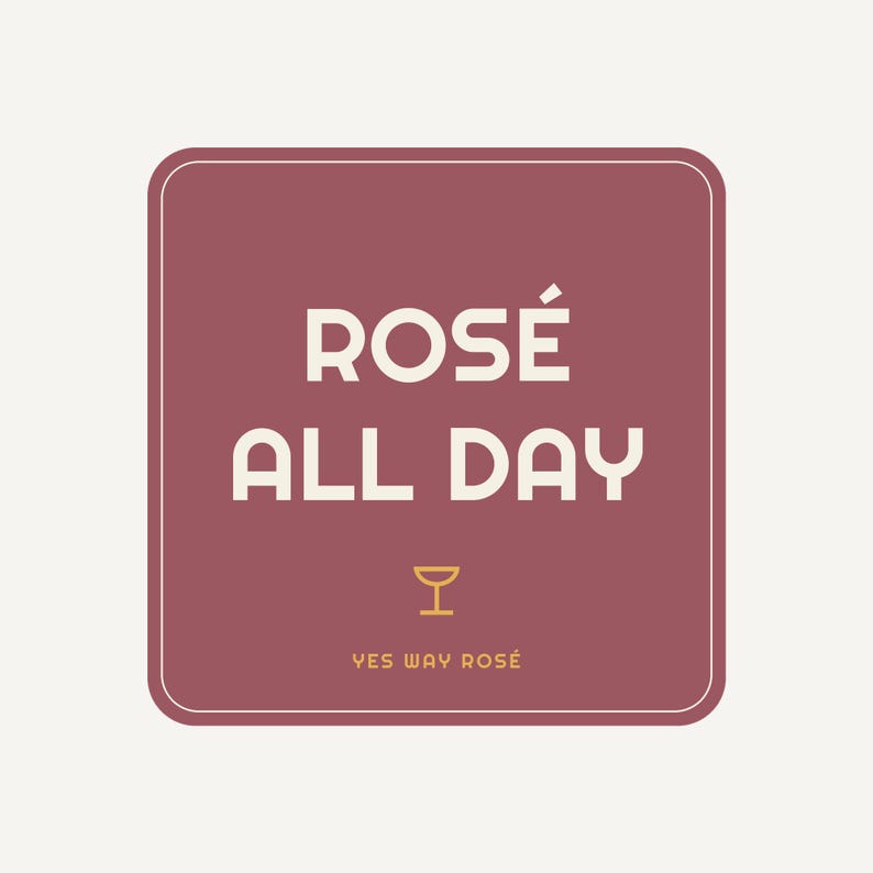 Rose All Day Koozie - Funny Wine Cooler for Rose Lovers, Party Gift, Personalized Custom Can Sleeve, Summer Drink Holder, Wedding Favor image 3
