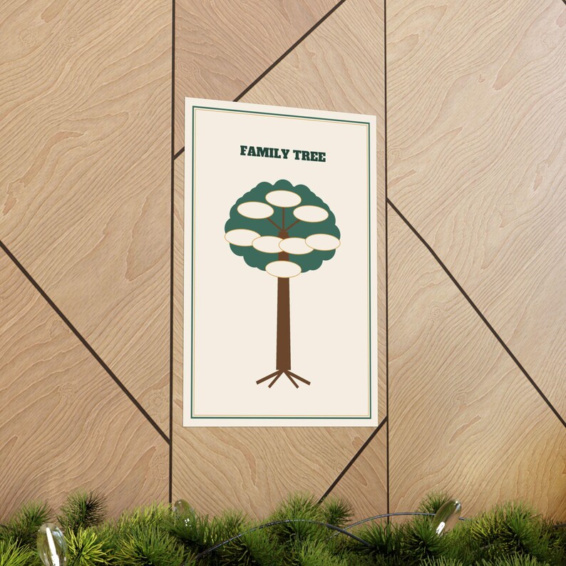 Personalized Family Tree Poster, Custom Family Name Chart Print, Family Reunion Gift Wall Art, Heritage Ancestry Keepsake 12x18 Print image 5