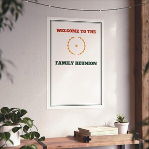 Family Reunion Welcome Sign Classic Poster Personalized | Custom Name, Year & Location image 6