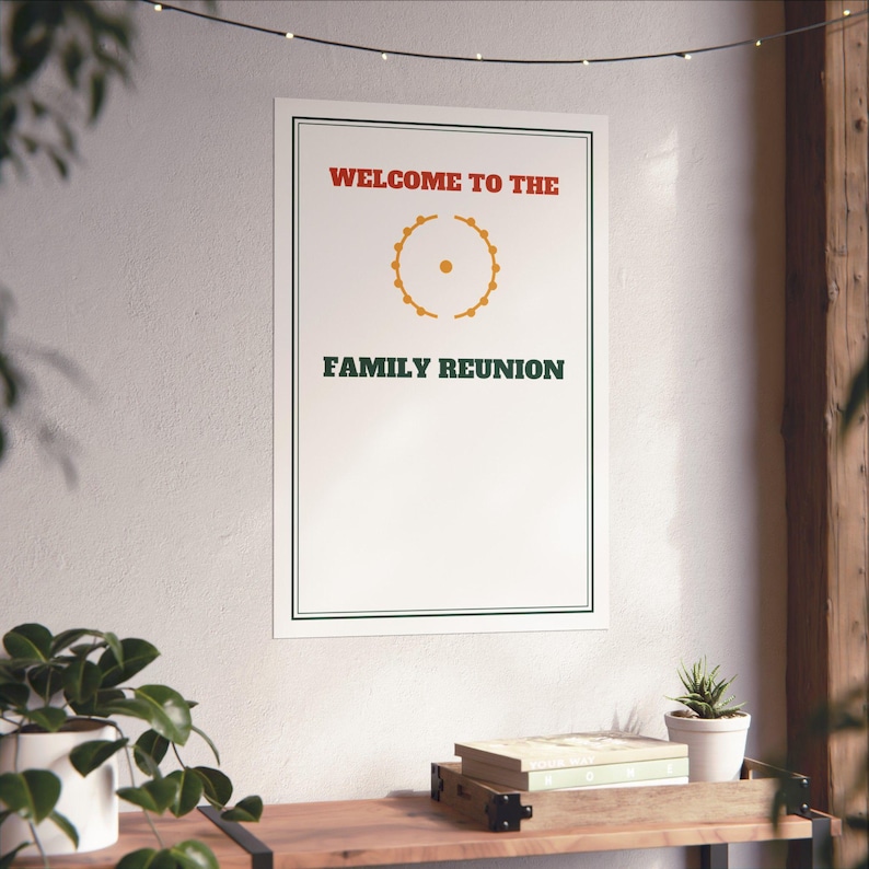 Family Reunion Welcome Sign Classic Poster Personalized | Custom Name, Year & Location image 6