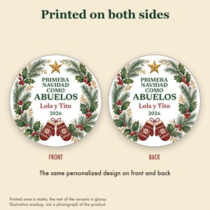 Primera Navidad Como Abuelos Ornament, Spanish Grandparents Names Ceramic 2026 image 8