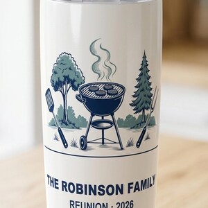 Personalisierter Familientreffen-Becher, kundenspezifischer BBQ-Reisebecher, passender Grillabend 2026 Bild 2