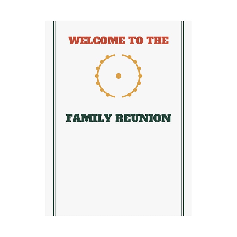 Family Reunion Welcome Sign Classic Poster Personalized | Custom Name, Year & Location image 10