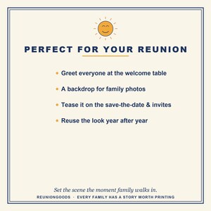 Custom Family Reunion Welcome Sign | Personalized Name, Year, Location (Digital Download) image 8