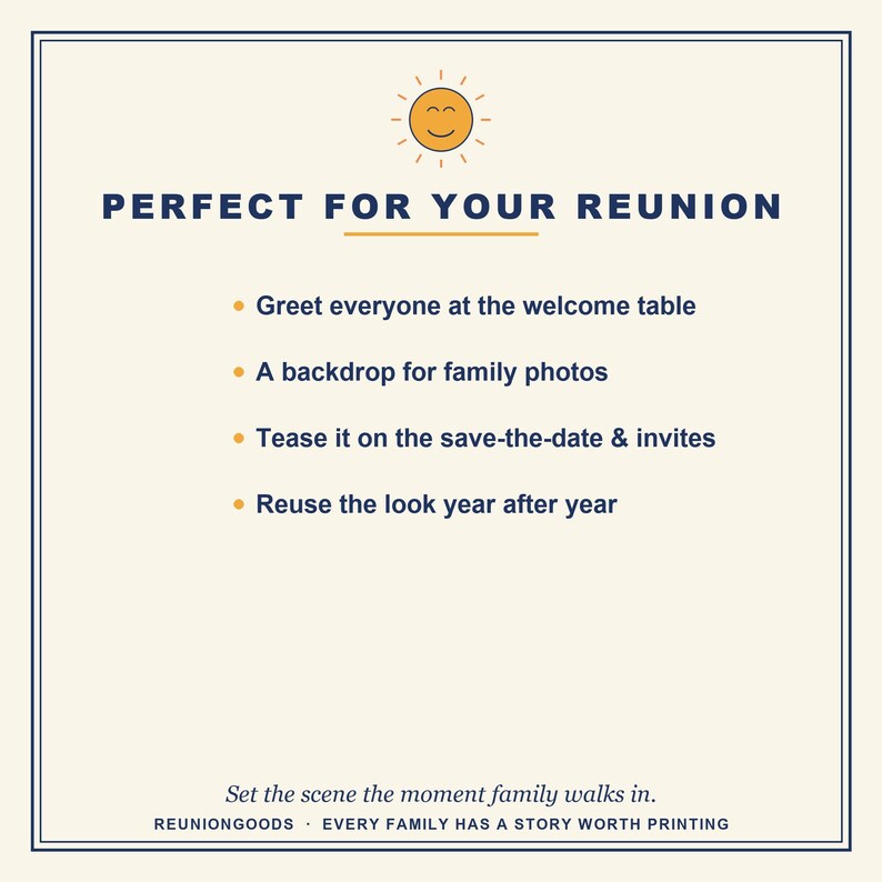 Custom Family Reunion Welcome Sign | Personalized Name, Year, Location (Digital Download) image 8