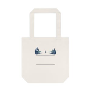 Personalized Lake House Tote Bag for Family Reunion, Custom Family Name Year Location Gift, Beach Vacation Carryall, Cotton Eco Bag image 1