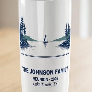 Personalized Family Reunion Tumbler 20oz Lake House Travel Cup with Custom Name 2026 image 2