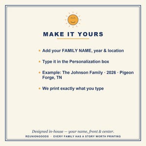 Pigeon Forge Family Reunion Shirt, Personalized 2026 Name Tee, Smoky Mountains Matching Trip Shirt, Custom Reunion Gift Tee, Family Trip Tee image 3