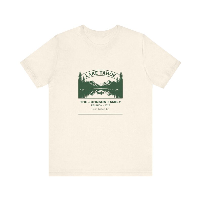Personalized Family Reunion Shirt Lake Tahoe 2026, Custom Name Matching Tee Bild 3