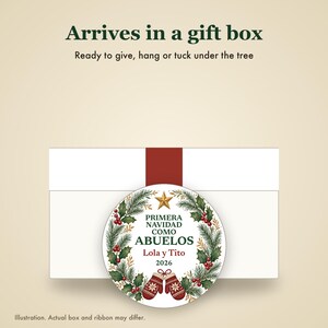 Primera Navidad Como Abuelos Ornament, Spanish Grandparents Names Ceramic 2026 image 7