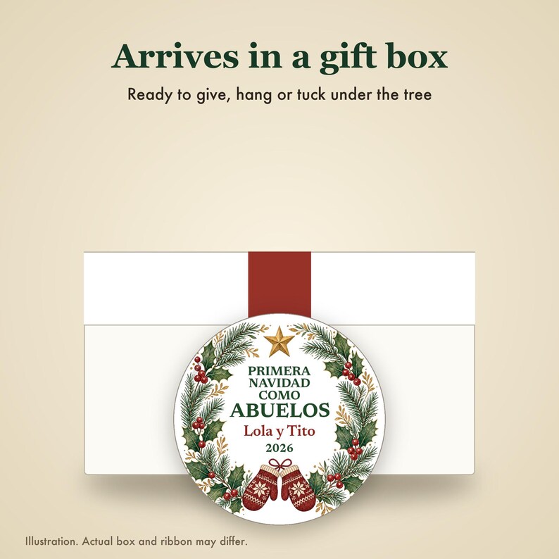 Primera Navidad Como Abuelos Ornament, Spanish Grandparents Names Ceramic 2026 image 7