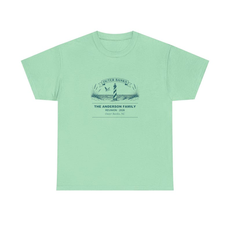 Personalized Family Reunion Shirt Outer Banks 2026, Custom Name Matching Group Tee, Beach Family Vacation Top, Coastal Reunion Gift image 5