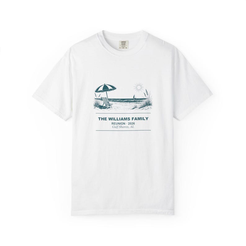 Personalized Family Reunion Beach Shirt 2026, Custom Name Matching Group Tee, Vacation Family Outing image 3