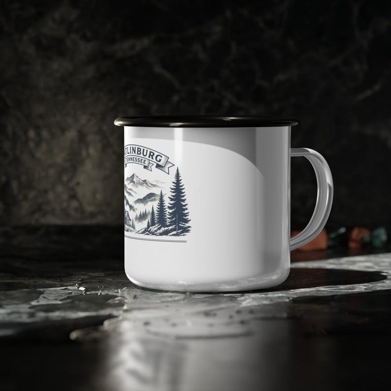 Personalized Gatlinburg Family Reunion Enamel Mug, Custom 2026 Name Mug for Smoky Mountains Trip, Matching Cabin Vacation Cup, Reunion Gift image 3