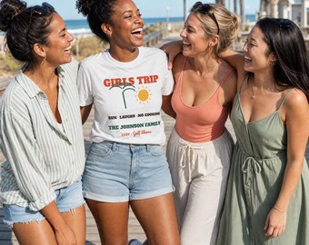 Affordable Girls Trip Shirt Personalized | Custom Group Name, Year & Destination Matching Tee