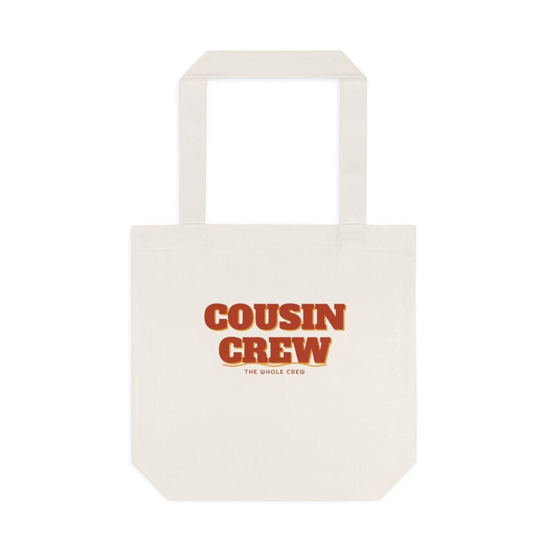 Personalisierte Canvas-Tragetasche „Cousin Crew“ für das Familientreffen 2026, individuelle Geschenktasche für das Treffen, robuste Baumwolltasche mit Namen, Erinnerungstasche für das Treffen Bild 2