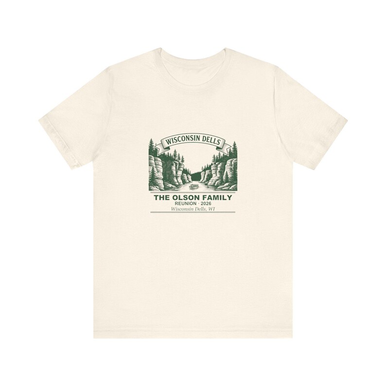 Personalized Family Reunion Shirt Wisconsin Dells 2026, Custom Name Matching Group Tee zdjęcie 3