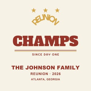 Personalized Family Reunion Tote Bag Custom Cotton Canvas Gift, Custom Name Year Design, 2026 Reunion Keepsake, Varsity Style Family Tote image 1